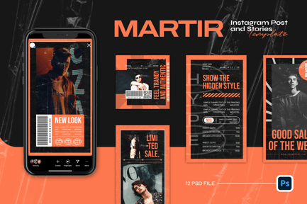 Grunge Instagram Template – MARTIR