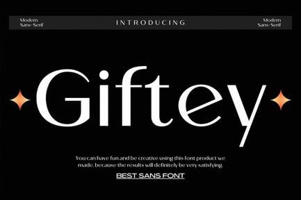 Giftey Modern Futuristic Font