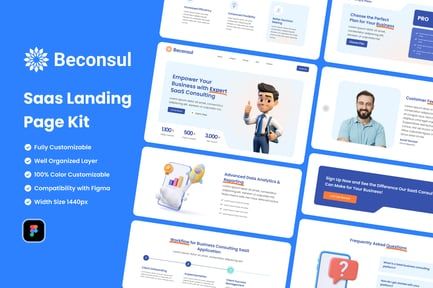 SAAS Landing Page Website Templates