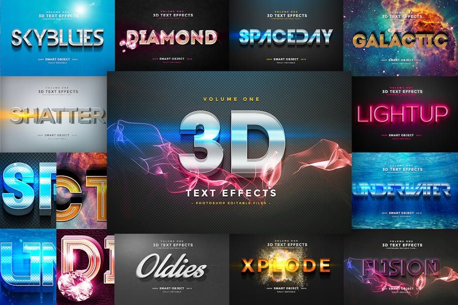 3D Text Effects Vol.1