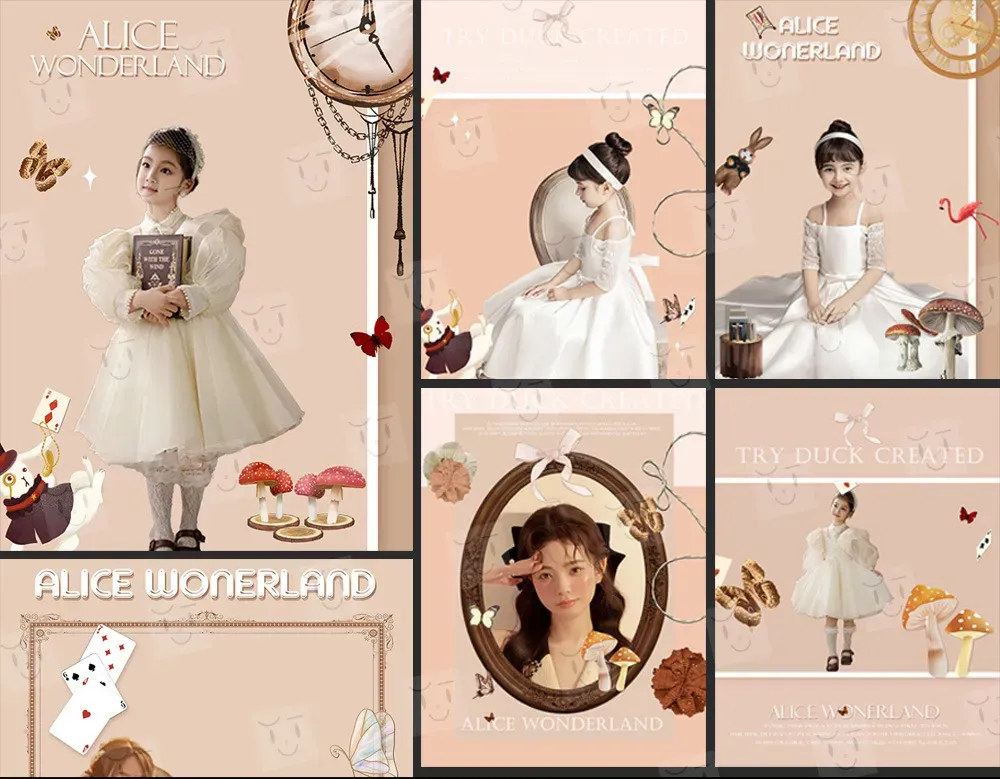 [VIP – K817] Mẩu PSD Baby Truyện cổ tích Alice in Wonderland