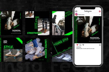 Sneaker Instagram Feed post Template