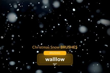 Christmas snow: Realistic snow photoshop brushes