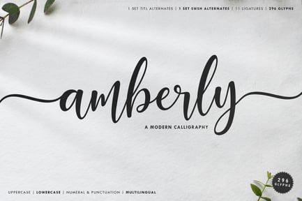 Amberly – Modern Calligraphy Font