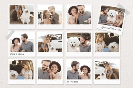 Simple Photo Collage Mood Board Template