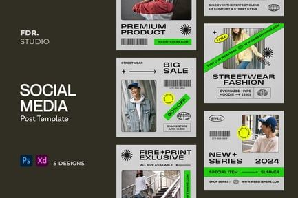 Streetwear Fashion Social Media Template