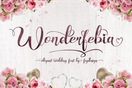 Wonderfebia – Script Wedding Font