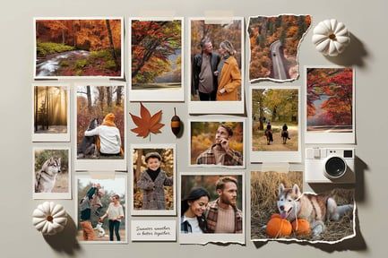 Autumn Fall Photo Collage Template