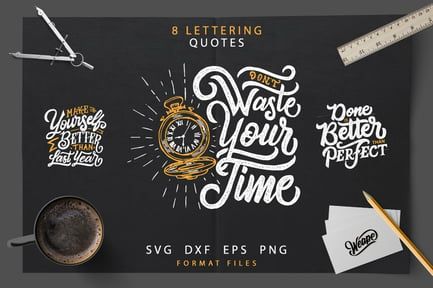 Lettering Motivational Quotes SVG Bundle