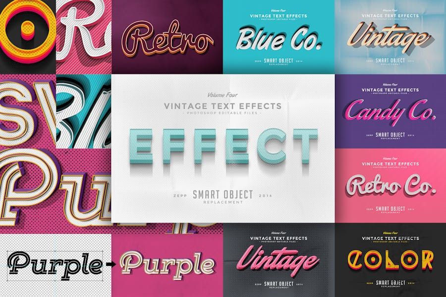 Vintage Text Effects Vol.4