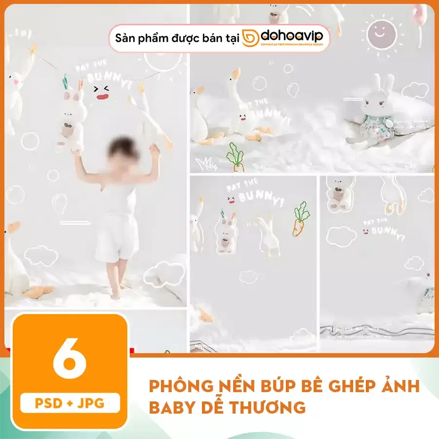 [VIP] Phông nền búp bê ghép ảnh baby dễ thương