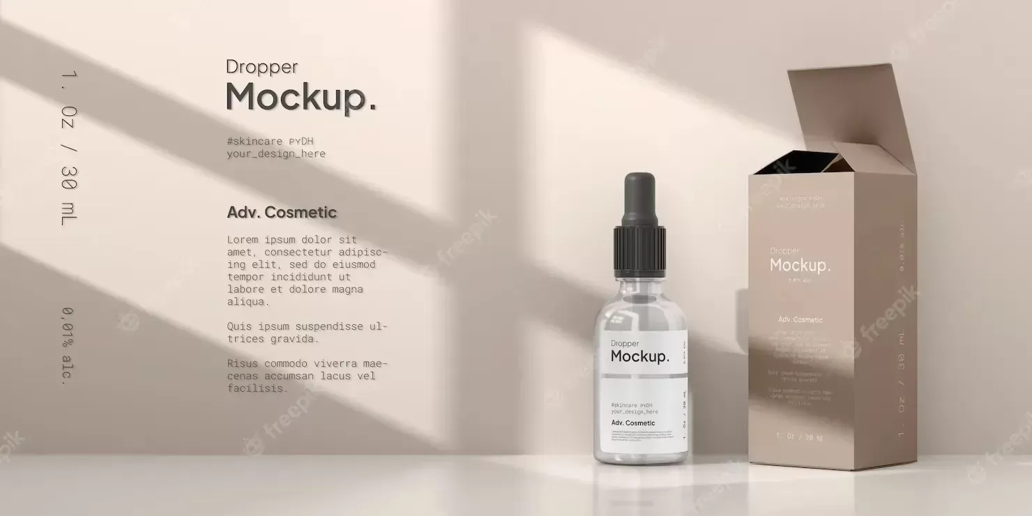 Skin care packaging design mockup