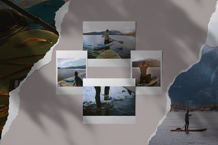 Polaroid Photo Collage Mockup Template