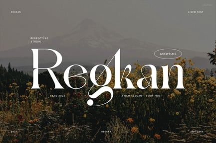 Regkan Elegant Ligature Serif Font Typeface