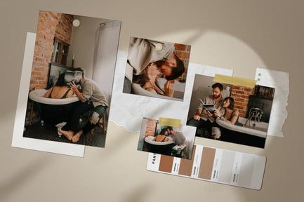 Polaroid Photo Collage Mockup Template