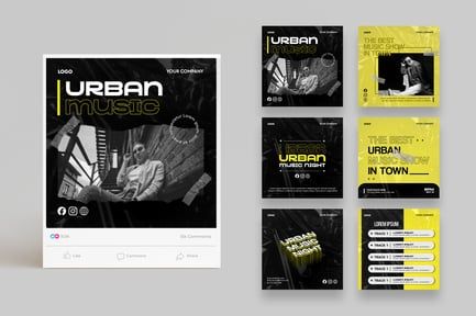 Urban Music Night Social Post Templates