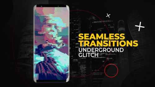 Vertical Underground Glitch Transitions | After Effects