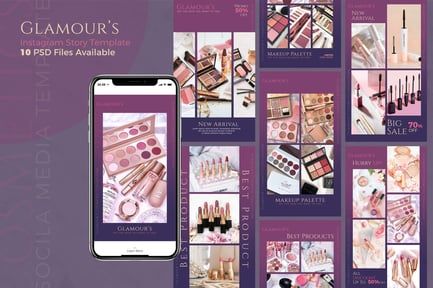 Glamour’s – Cosmetic Instagram Story Template