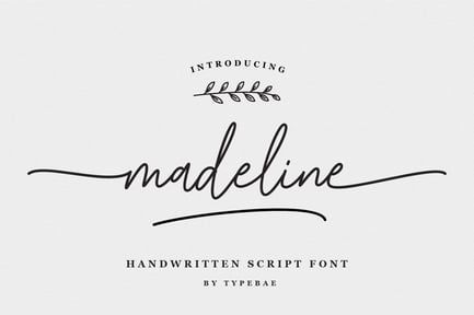 Madeline – Handwitten Script Font with Swash