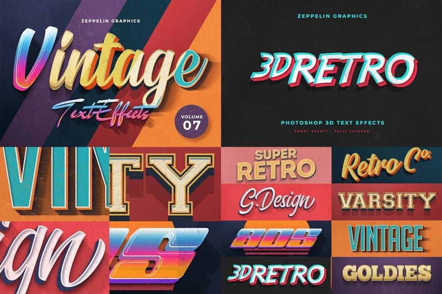 Vintage Text Effects Vol.7