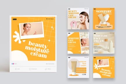 Beauty Cosmetic Social Media Post Templates