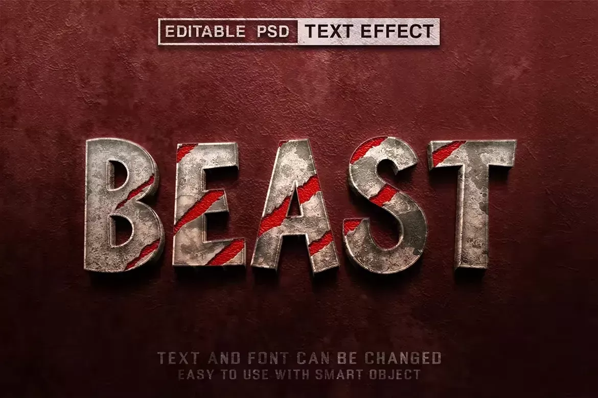 Beast Editable Text Effect