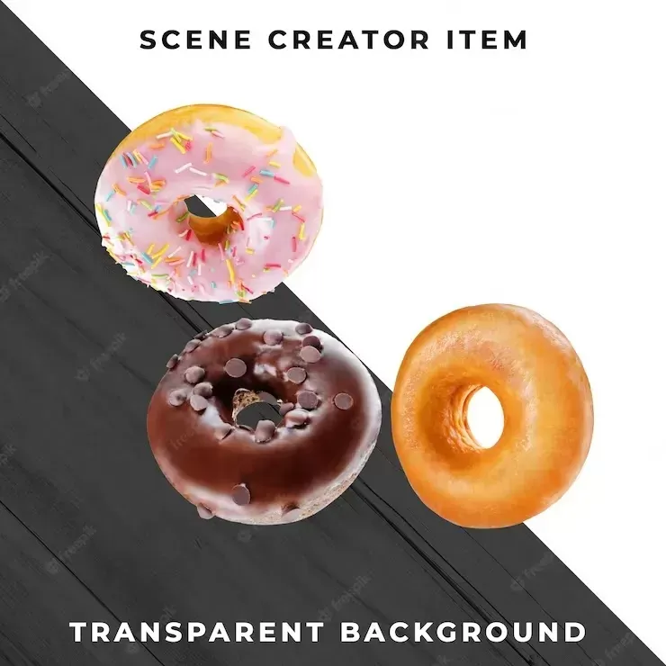 Donut transparent psd