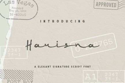 Harisna a Elegant Signature Script Font