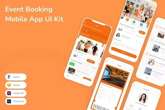 Event Booking Mobile App UI Kit