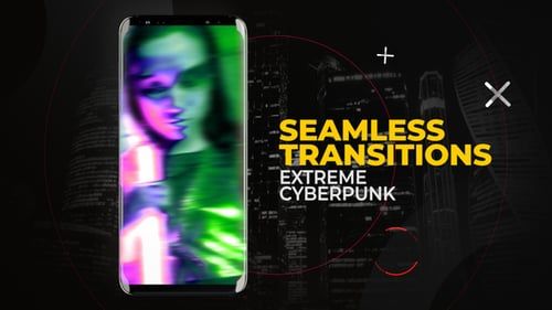 Vertical Extreme Cyberpunk Transitions | After Effects