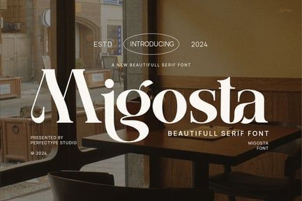 Migosta Elegant Ligature Serif Font Typeface