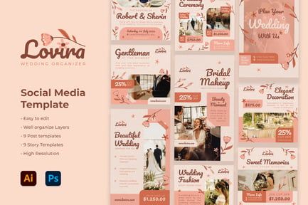 Lovira – Wedding Organizer Sosial Media template