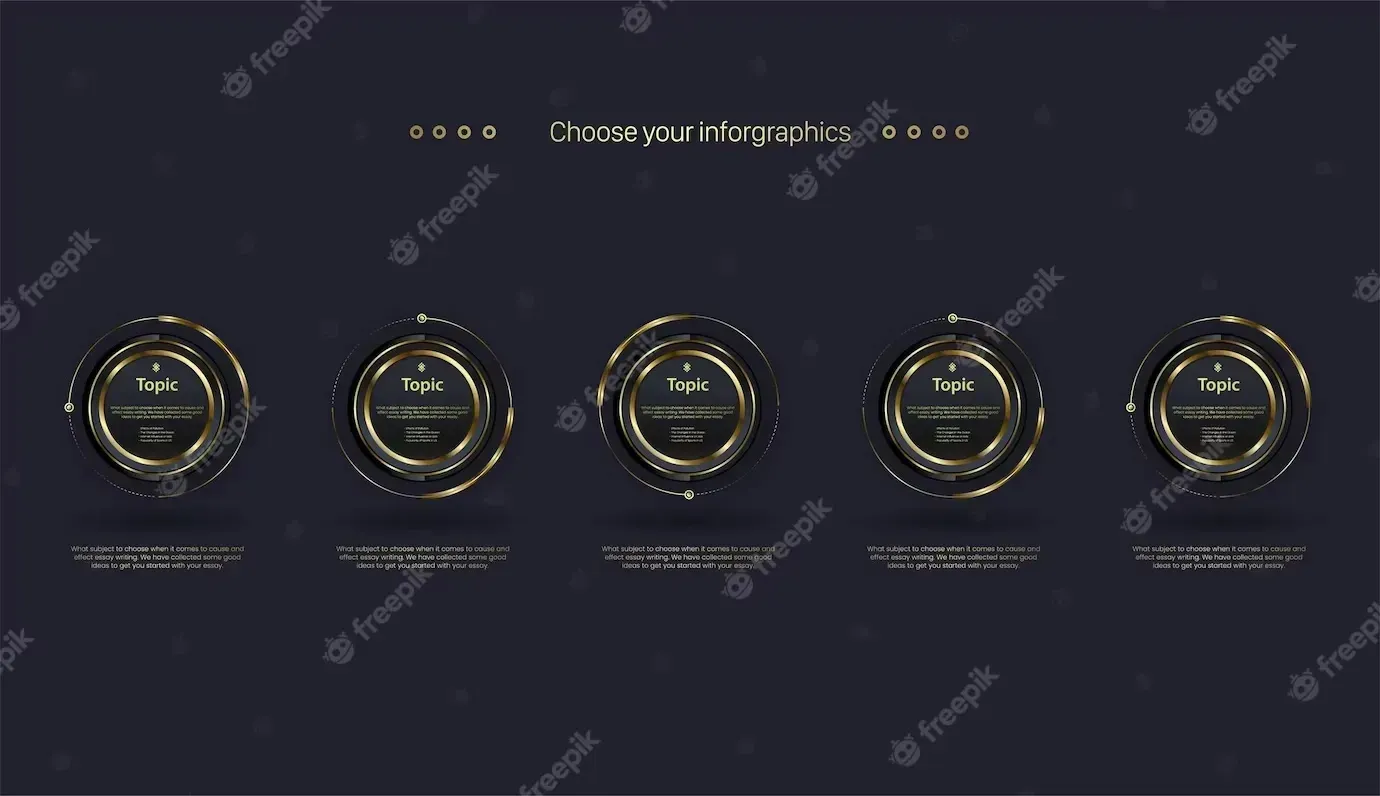 Golden chart button infographic framework templates design used in banner option with gold