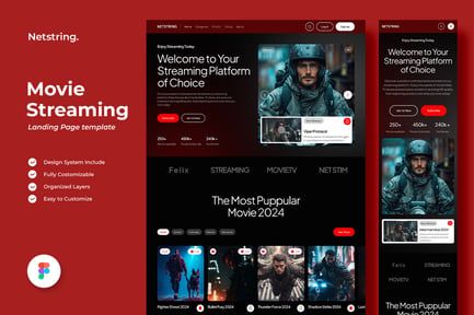 Netstring – Movie Streaming Landing Page