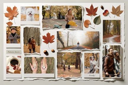 Autumn Fall Photo Collage Template