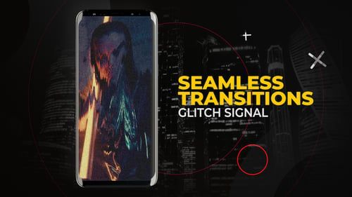 Vertical Glitch Signal Transitions | After Effects