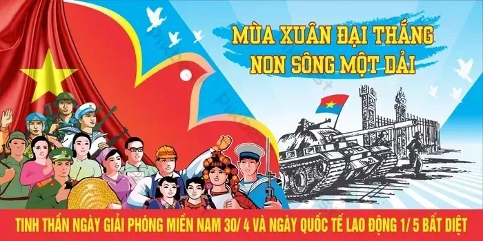 Poster Kỷ Niệm Giải Phóng Miền Nam 30/4