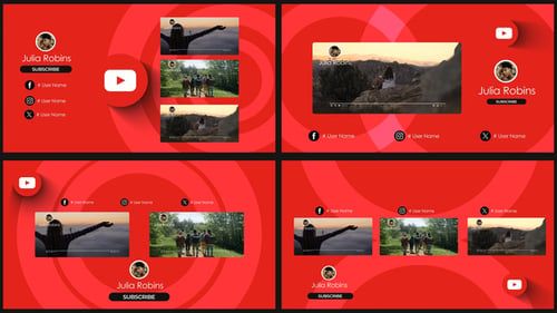 Youtube End Screens Pack V2