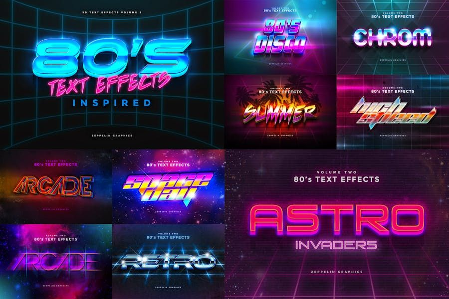 80s Text Effects Vol.1