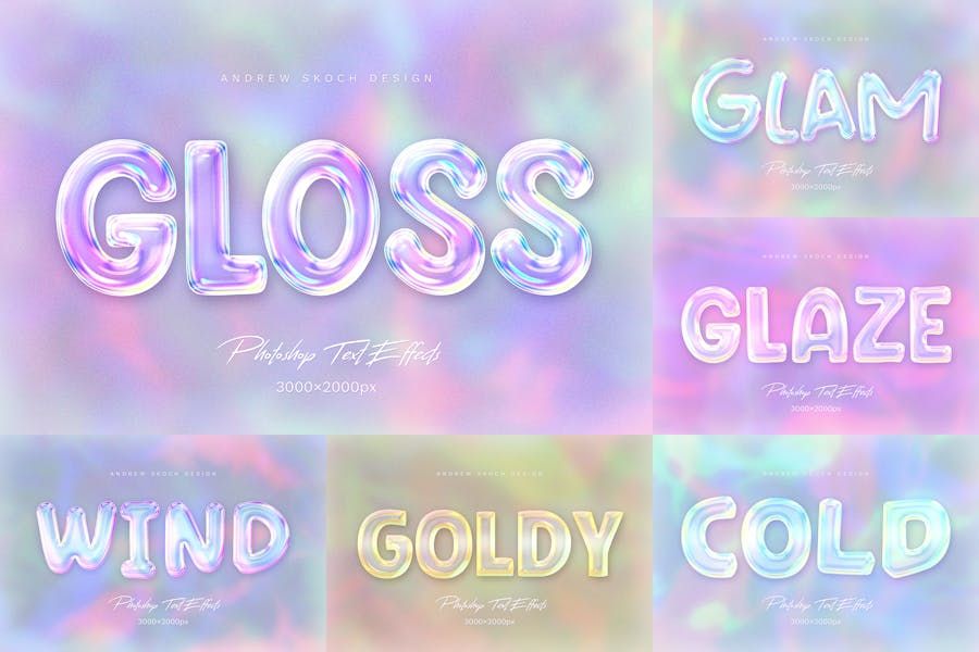 Glossy Text Effects