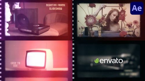 Negative Frame Slideshow for After Effects