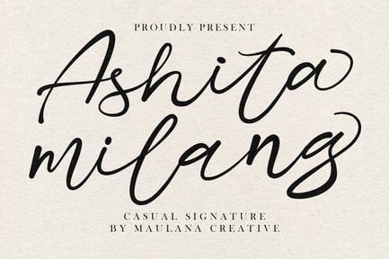 Ashitamilang Casual Signature Font