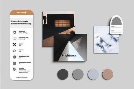 Industrial Moodboard Ideas Mockup