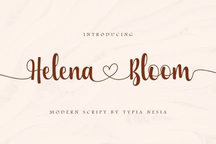 Helena Bloom – Wedding Font