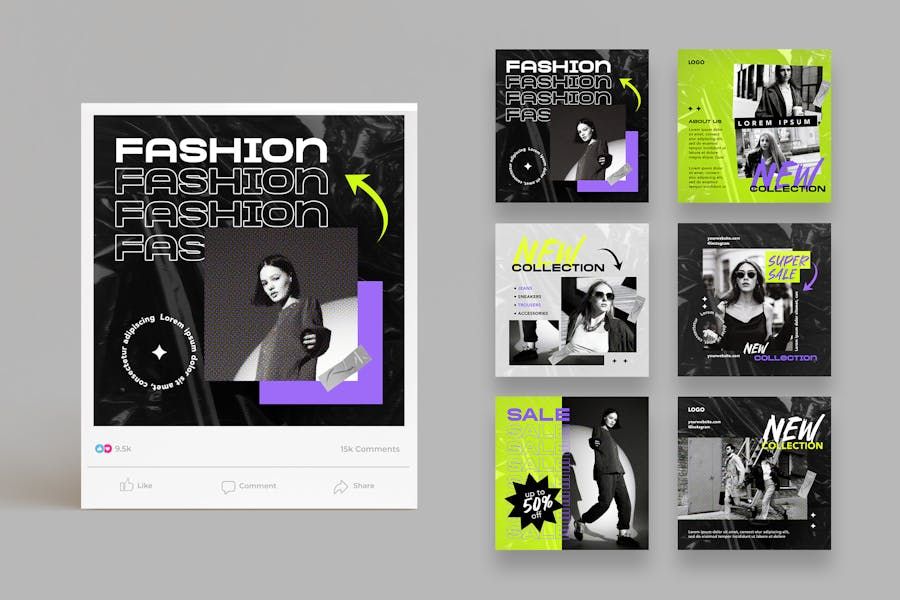 Fashion Sale Social Media Post Templates