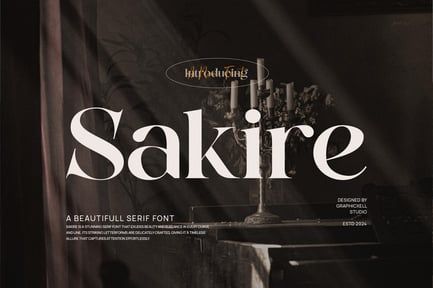 Sakire Elegant Serif Font Typeface