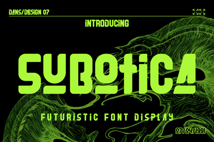 Subotica Futuristic Y2k Display Font