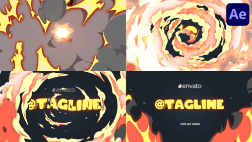 Fire Logo Opener for After Effects