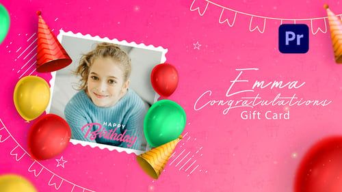 Birthday Premier Pro Gift Card Slideshow | Birthday Opener