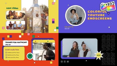 Colorful Media Endscreens for FCPX